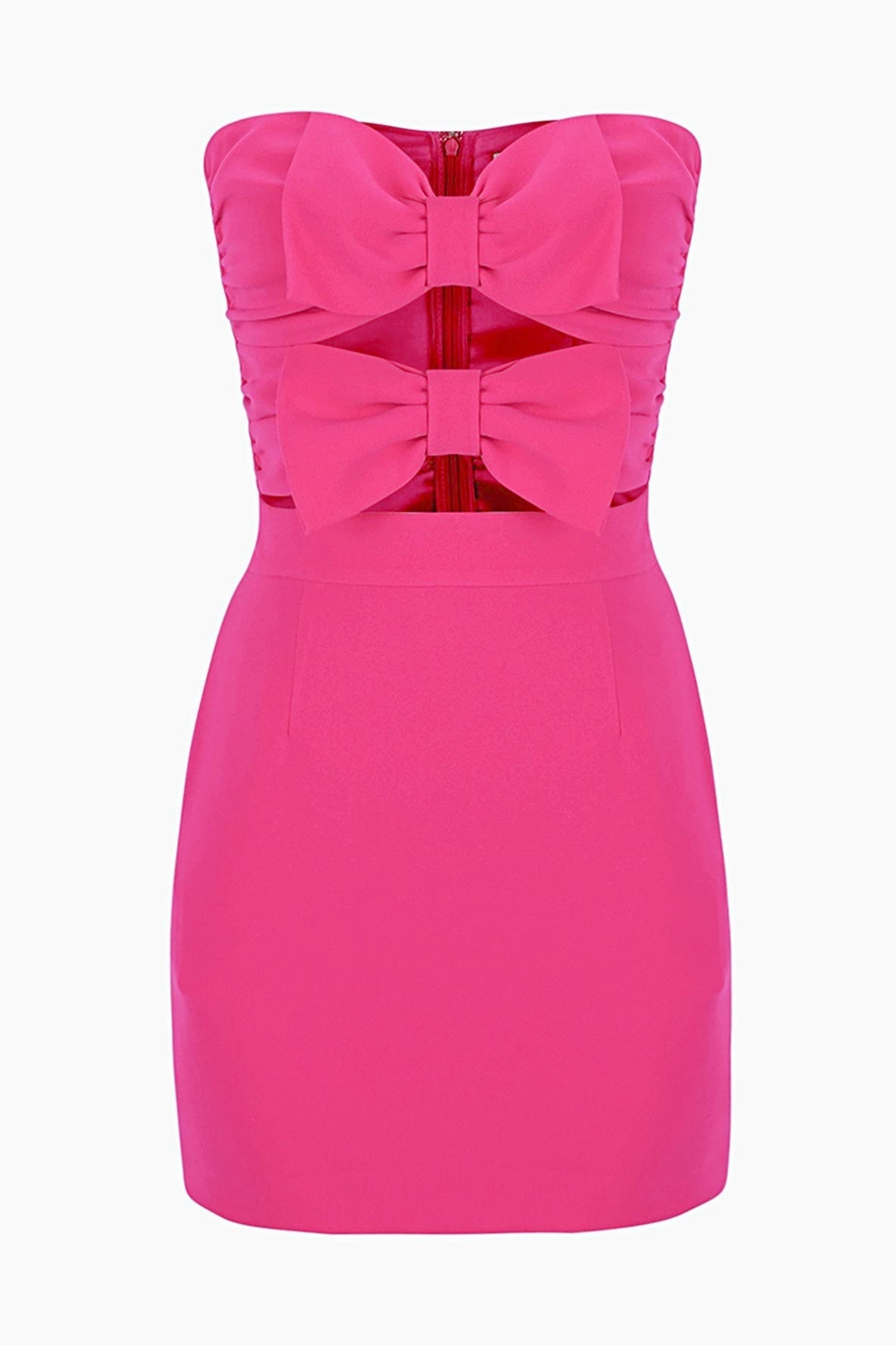 Veronique Strapless Bow-Detail Mini Dress