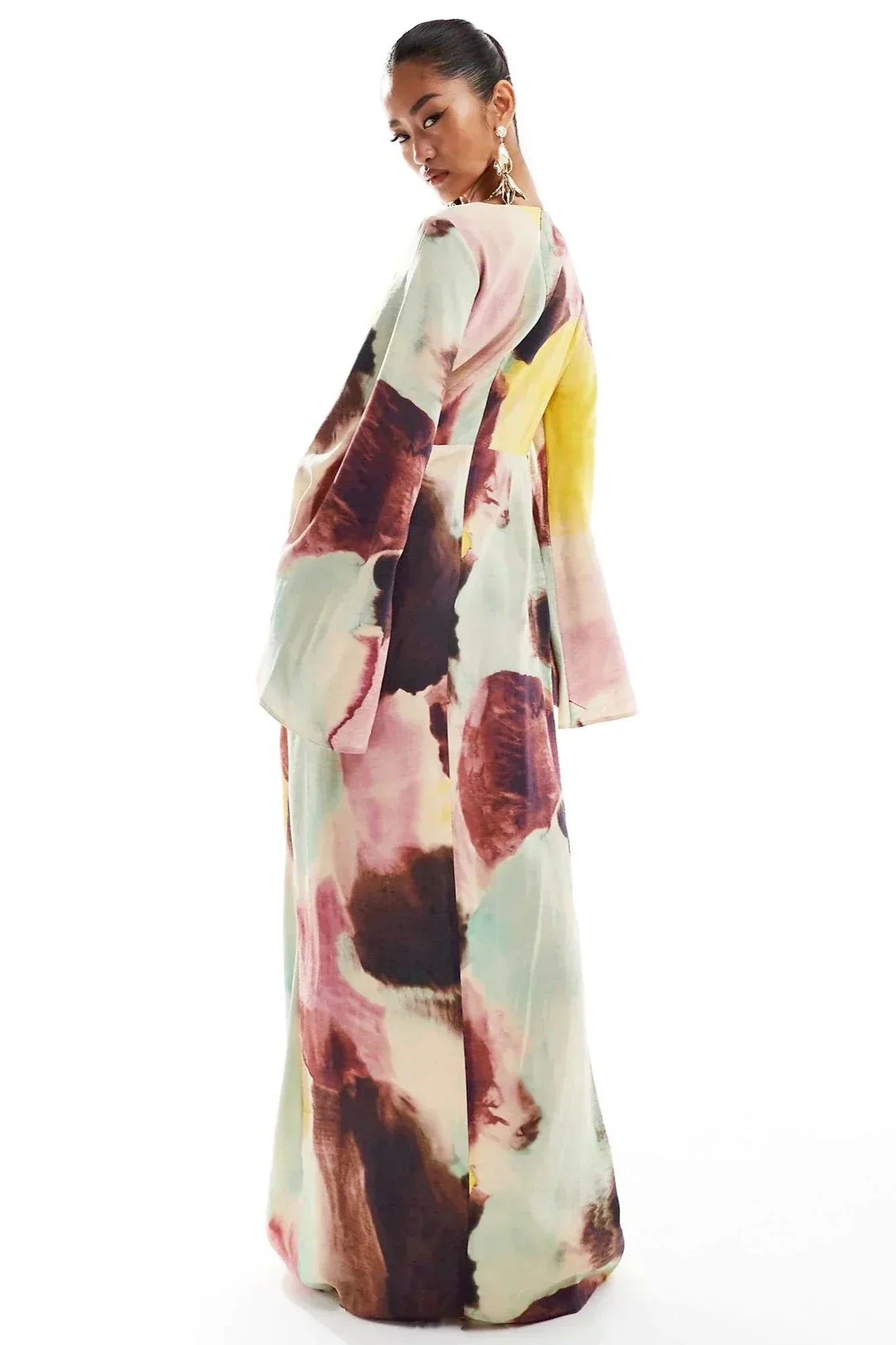 Bellerose Watercolor Draped Maxi Dress