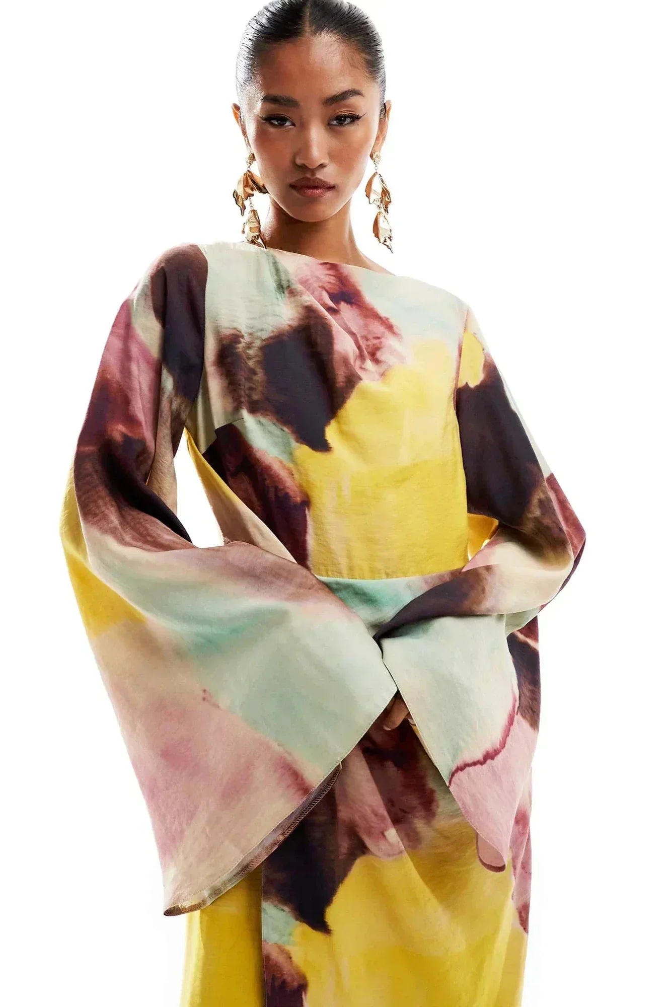 Bellerose Watercolor Draped Maxi Dress