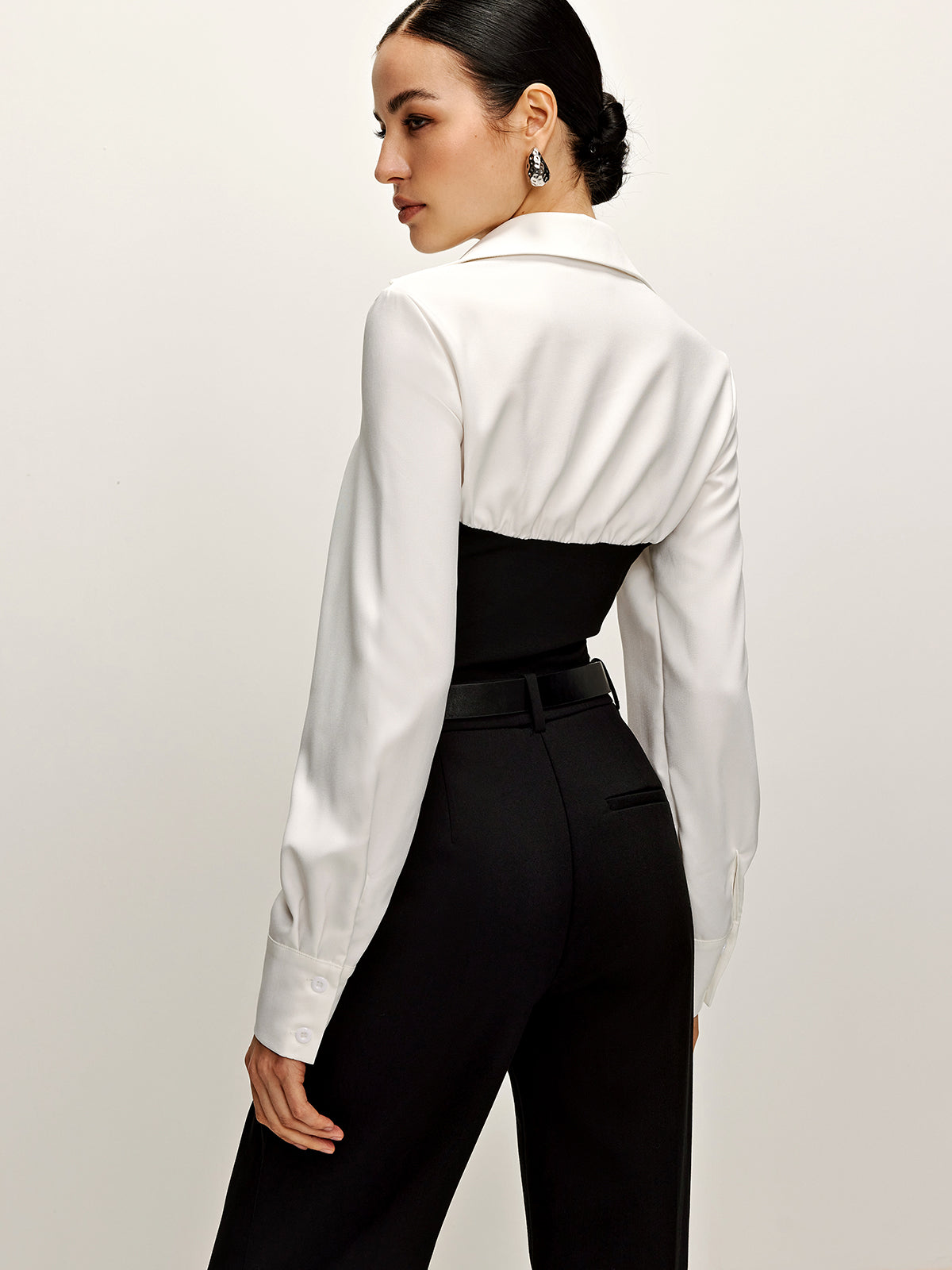 Structured Two-Tone Shirt