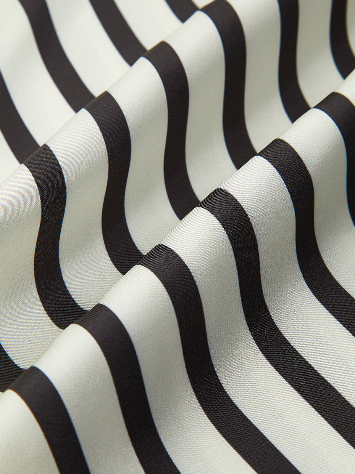 Satin Striped Button-Up Blouse