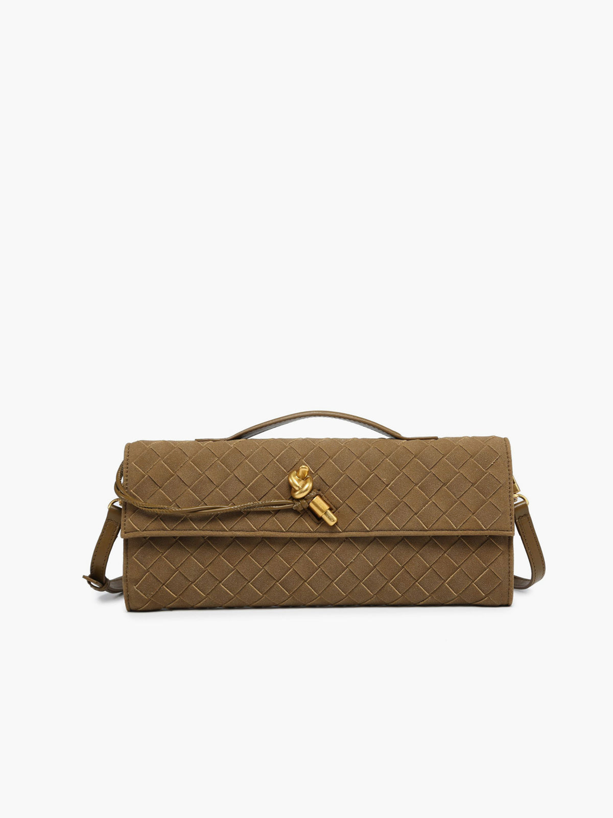 Noémie Suede Clutch Bag
