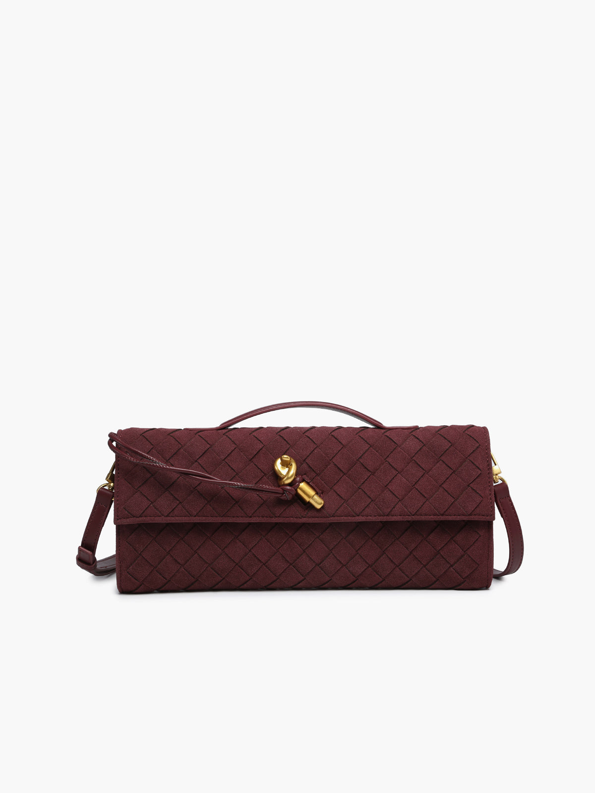 Noémie Suede Clutch Bag