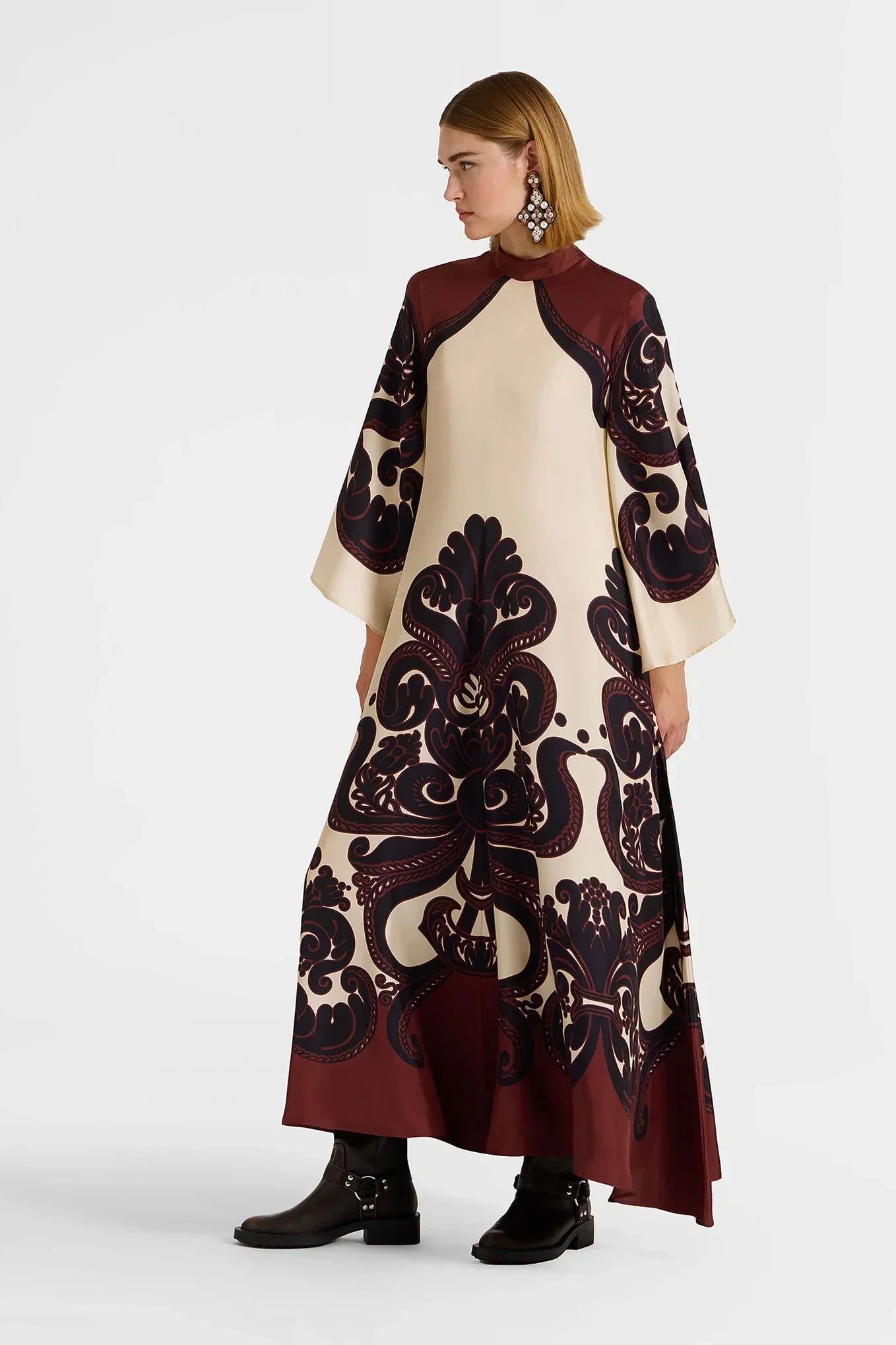 Nicolette Baroque Print Maxi Dress