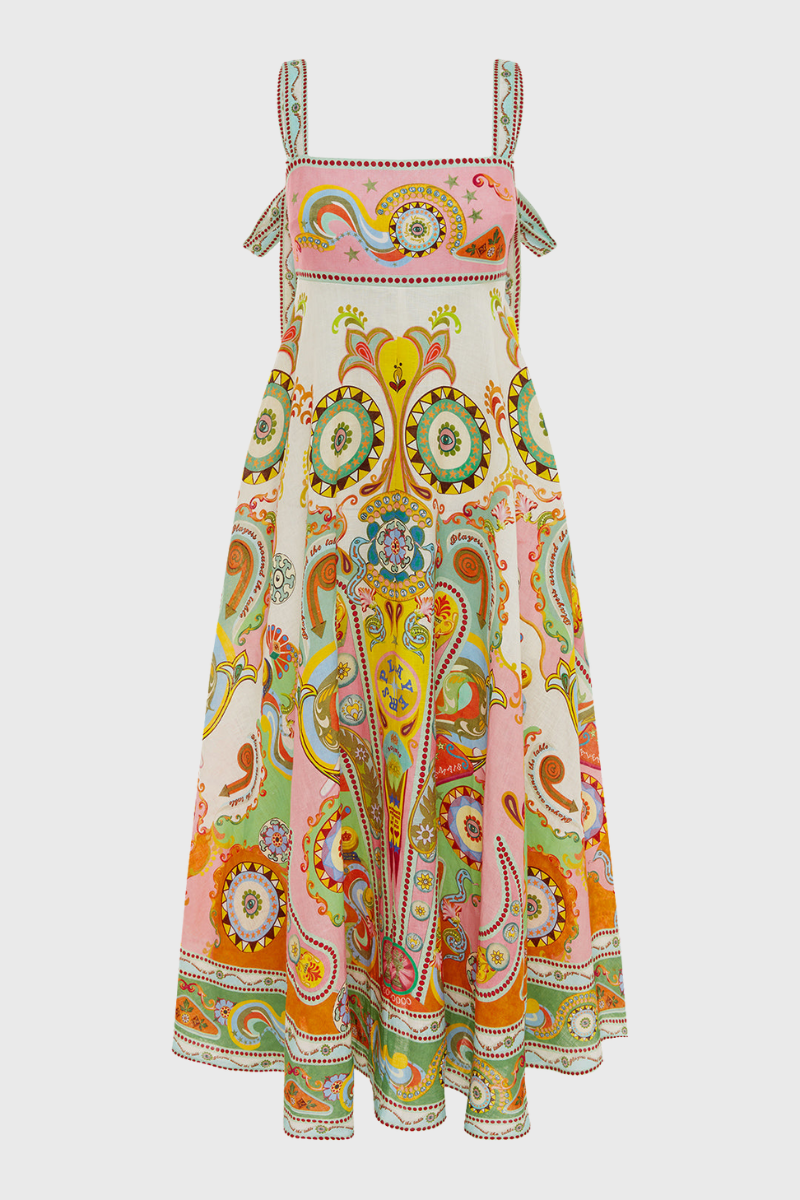 Sylviane Bohemian Paisley Maxi Dress
