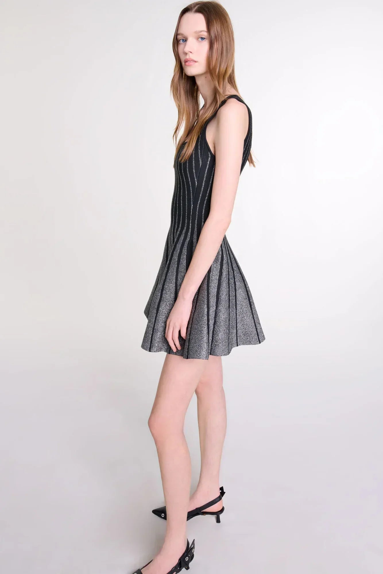 Fiorella Glitter Striped Mini Dress