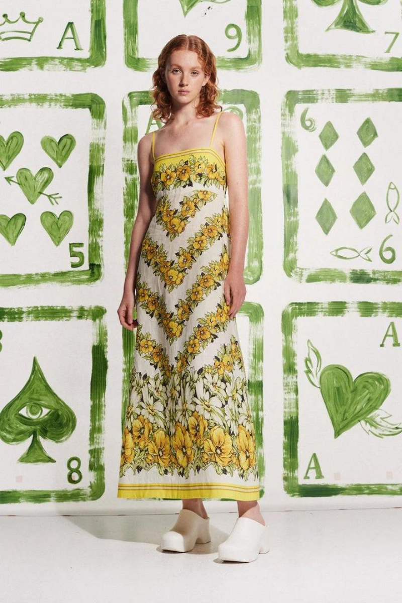 Delphine Floral Print Maxi Dress