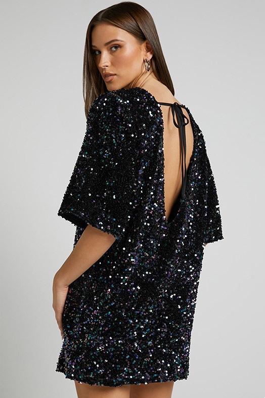 Melisande Sequin Backless Mini Dress