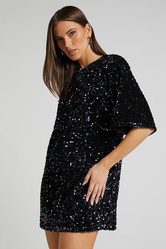 Melisande Sequin Backless Mini Dress