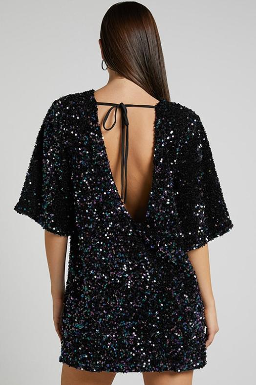 Melisande Sequin Backless Mini Dress
