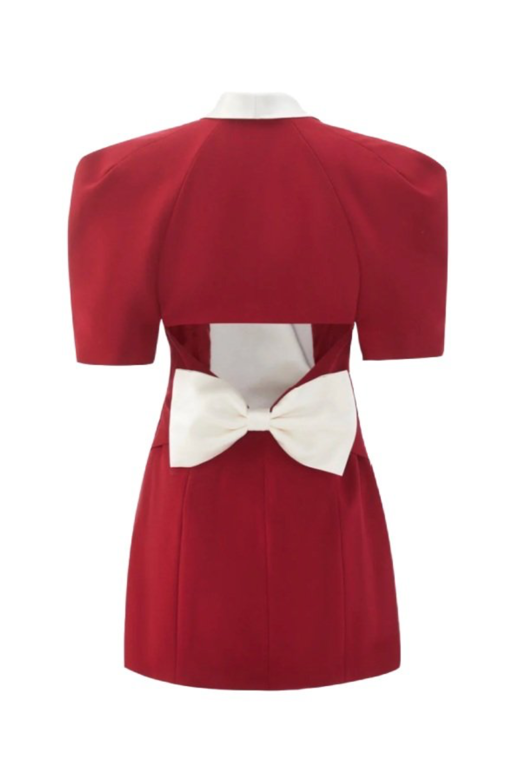 Estrella Contrast-Collar Mini Dress