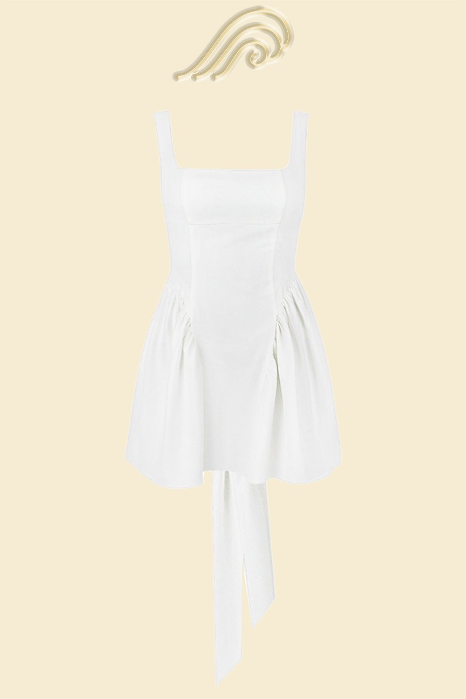 Isabeau Bow-Tie Backless Mini Dress