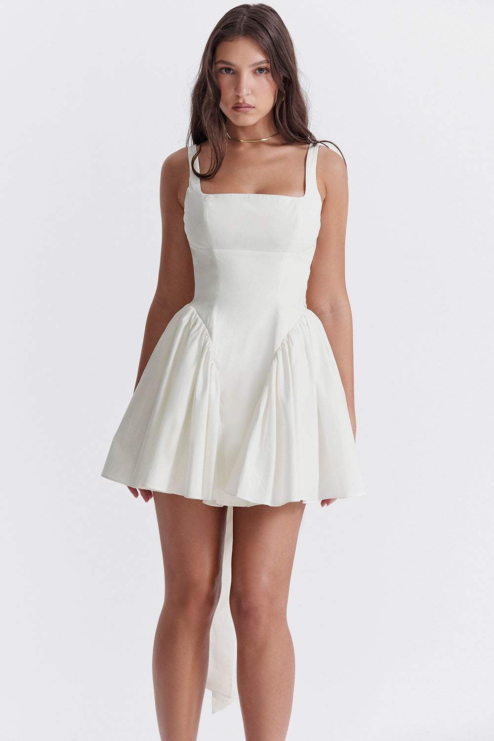 Isabeau Bow-Tie Backless Mini Dress