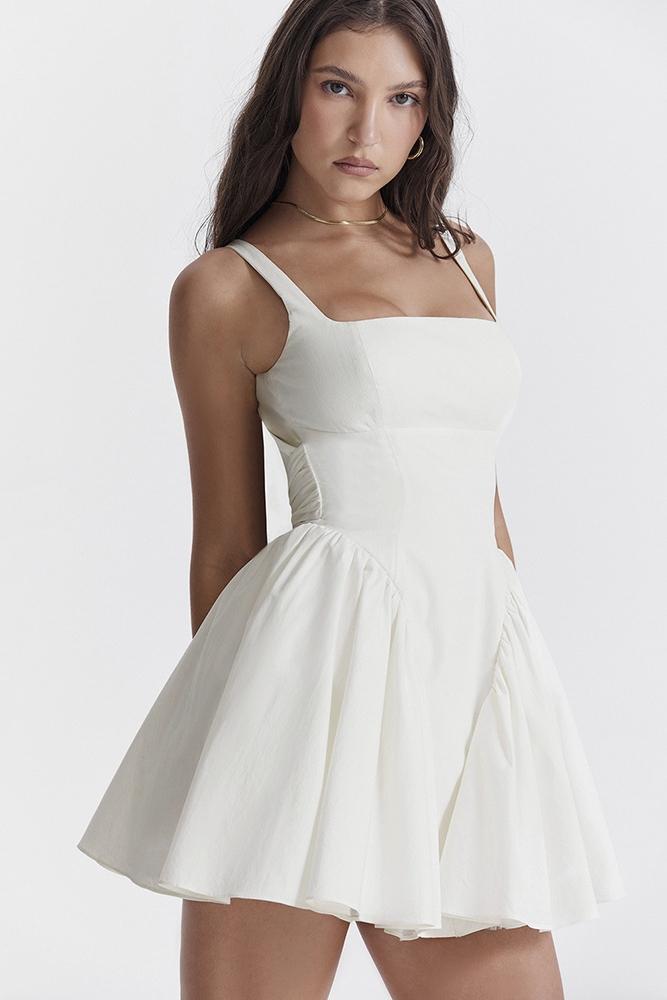Isabeau Bow-Tie Backless Mini Dress