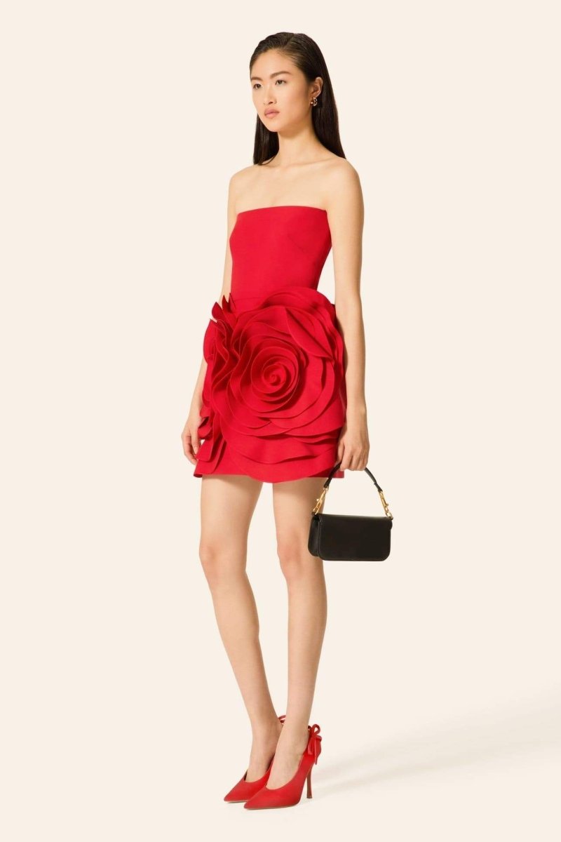 Renata Strapless Rose Mini Dress