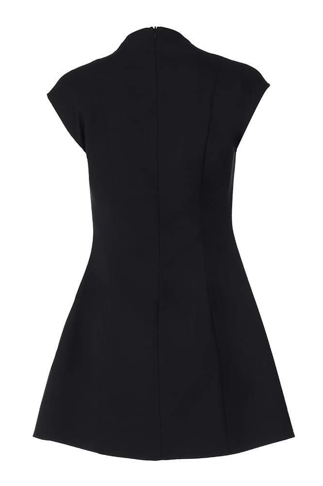 Adelina Cap-Sleeve Pleated Mini Dress