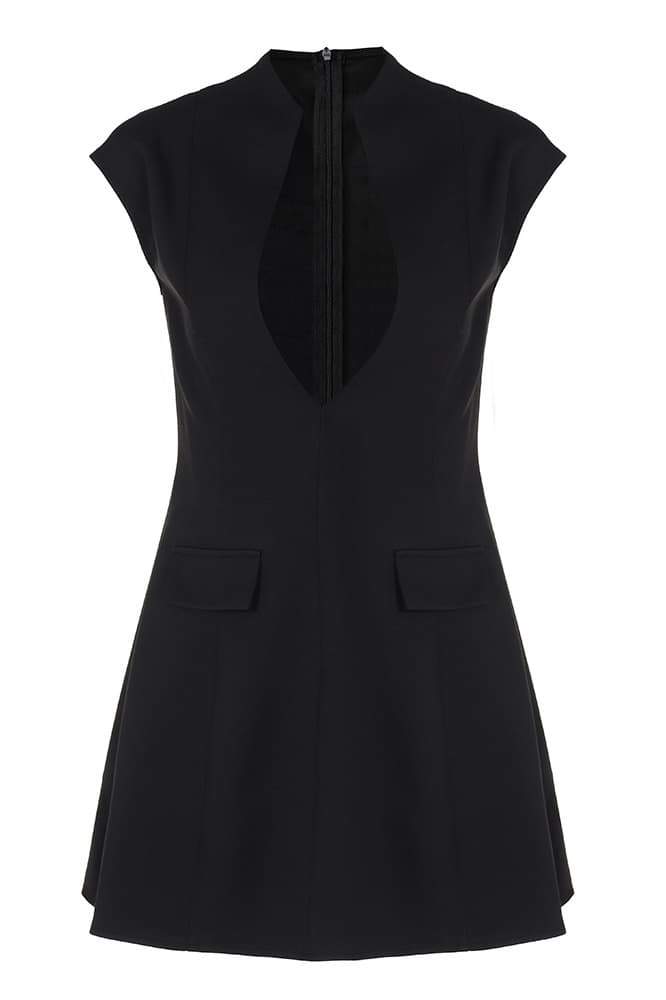 Adelina Cap-Sleeve Pleated Mini Dress