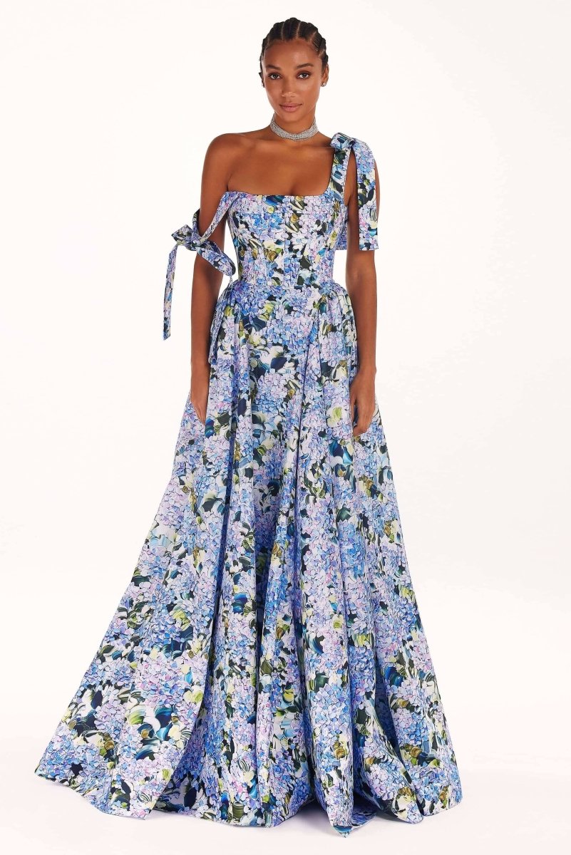 Liliane Floral Bow-Tie Maxi Dress