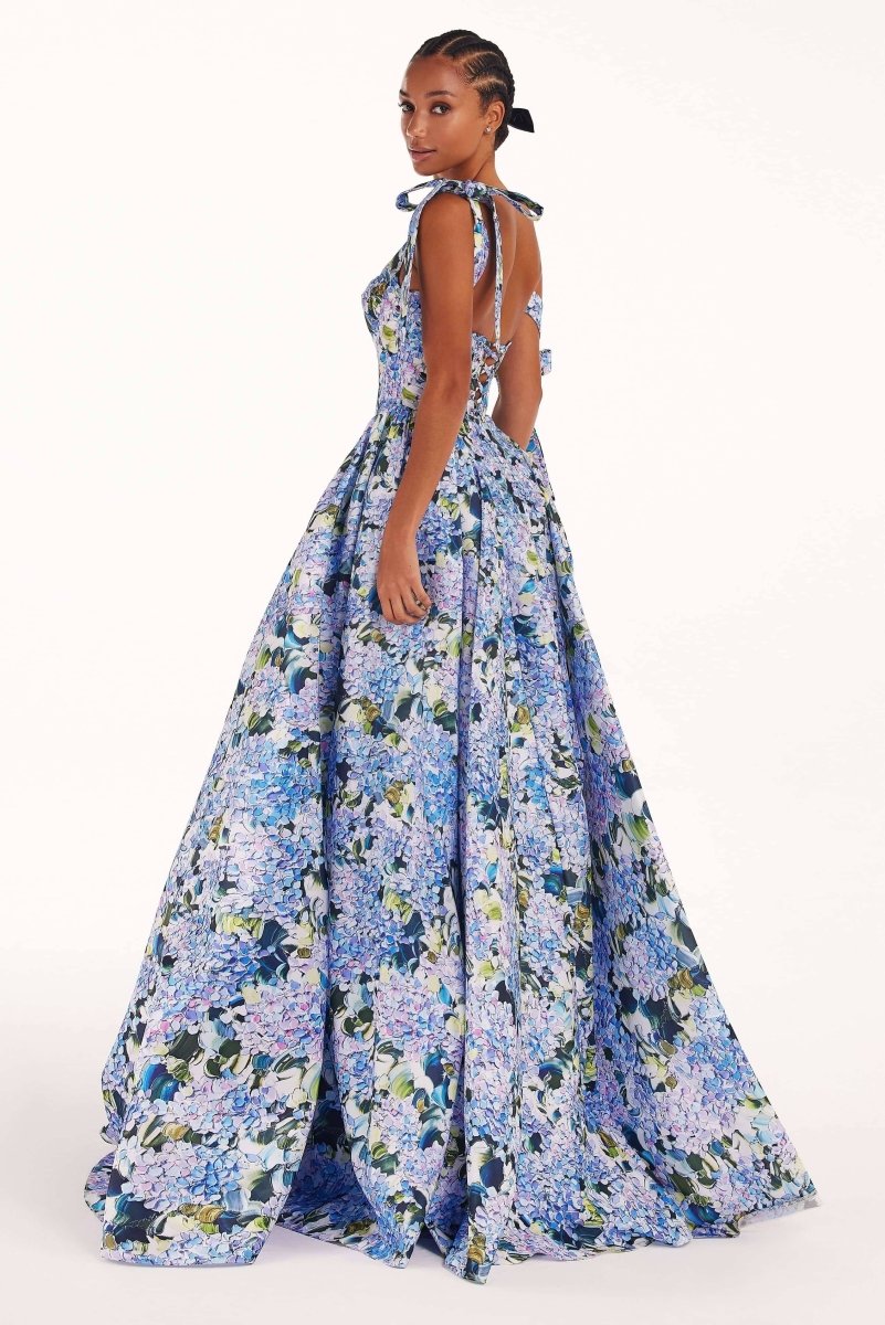 Liliane Floral Bow-Tie Maxi Dress