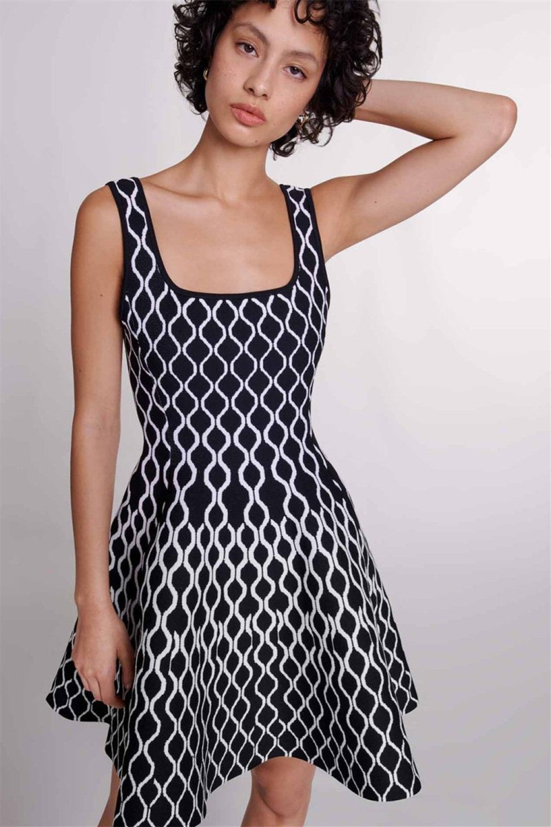 Francesca Abstract-Print Mini Dress