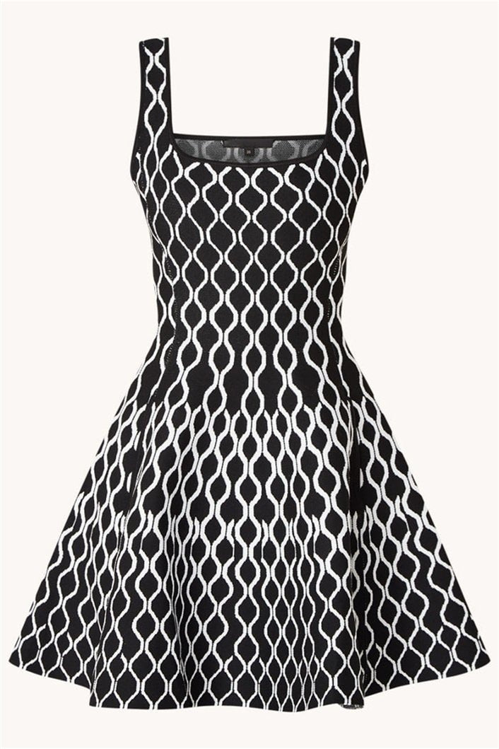 Francesca Abstract-Print Mini Dress