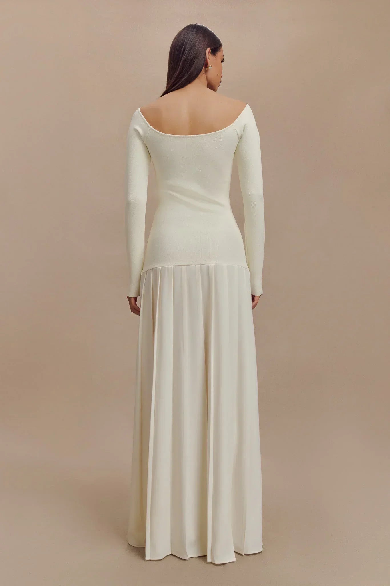 Liselotte Off-Shoulder Pleated Maxi Dress