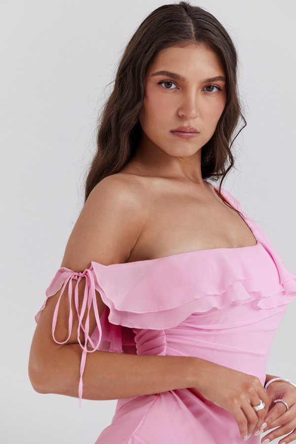 Eleonora Off-Shoulder Ruffle Mini Dress