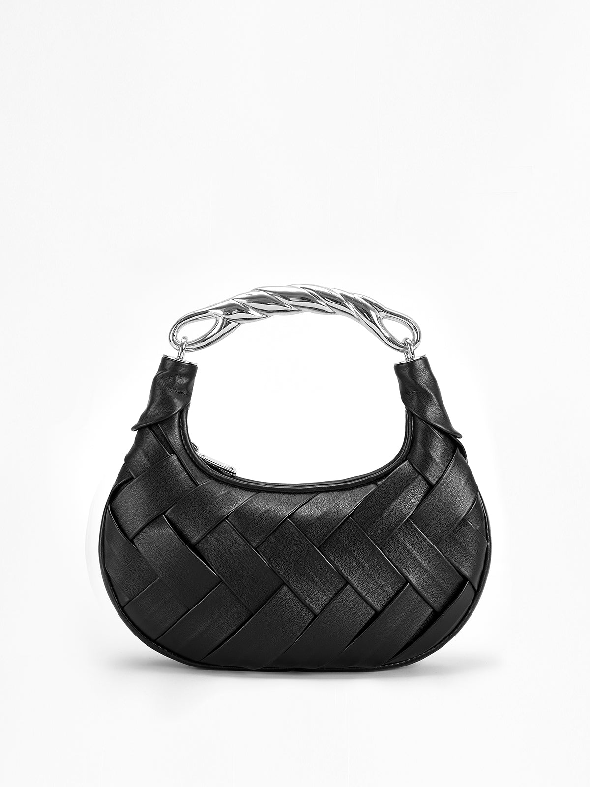 Selene Woven Crescent Bag