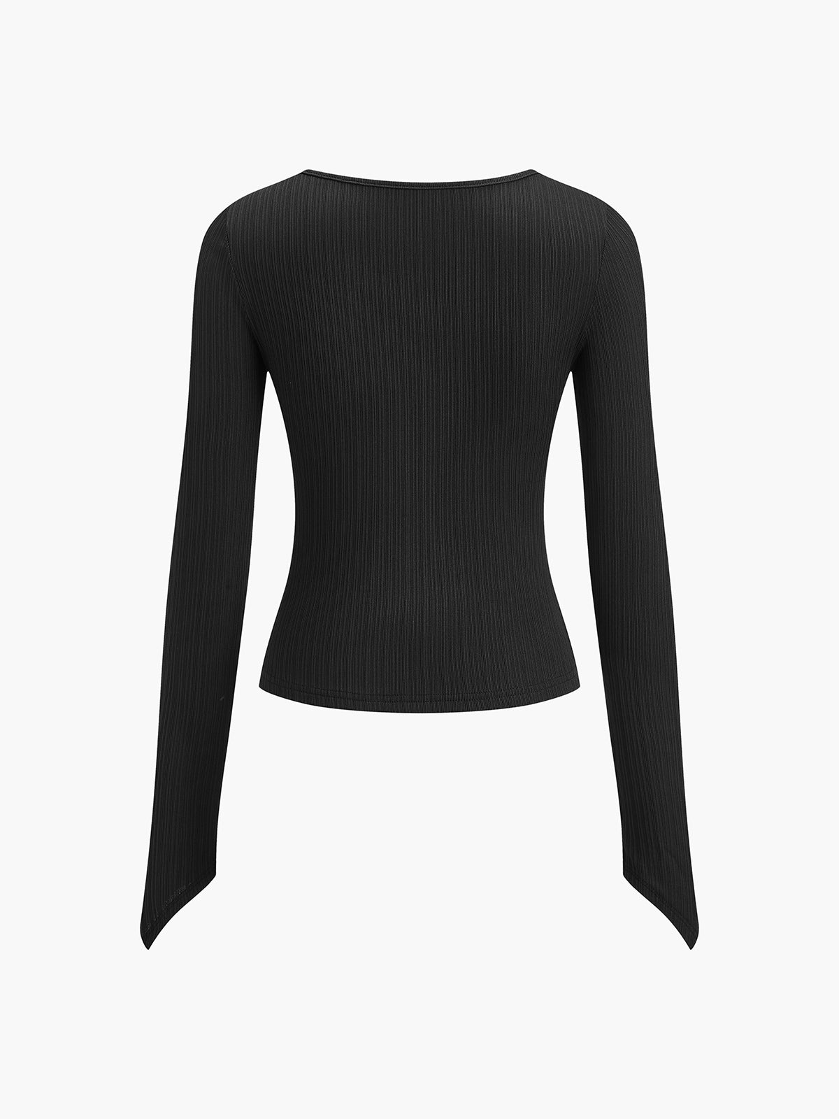 Ribbed Metal Detail Blouse