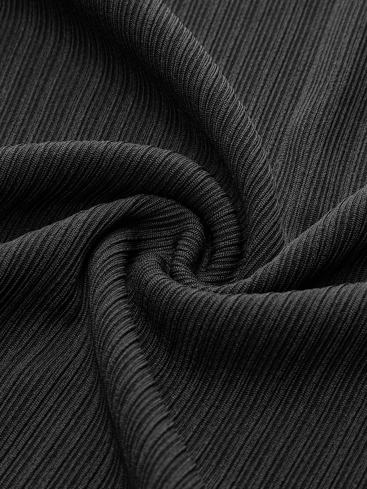 Ribbed Metal Detail Blouse