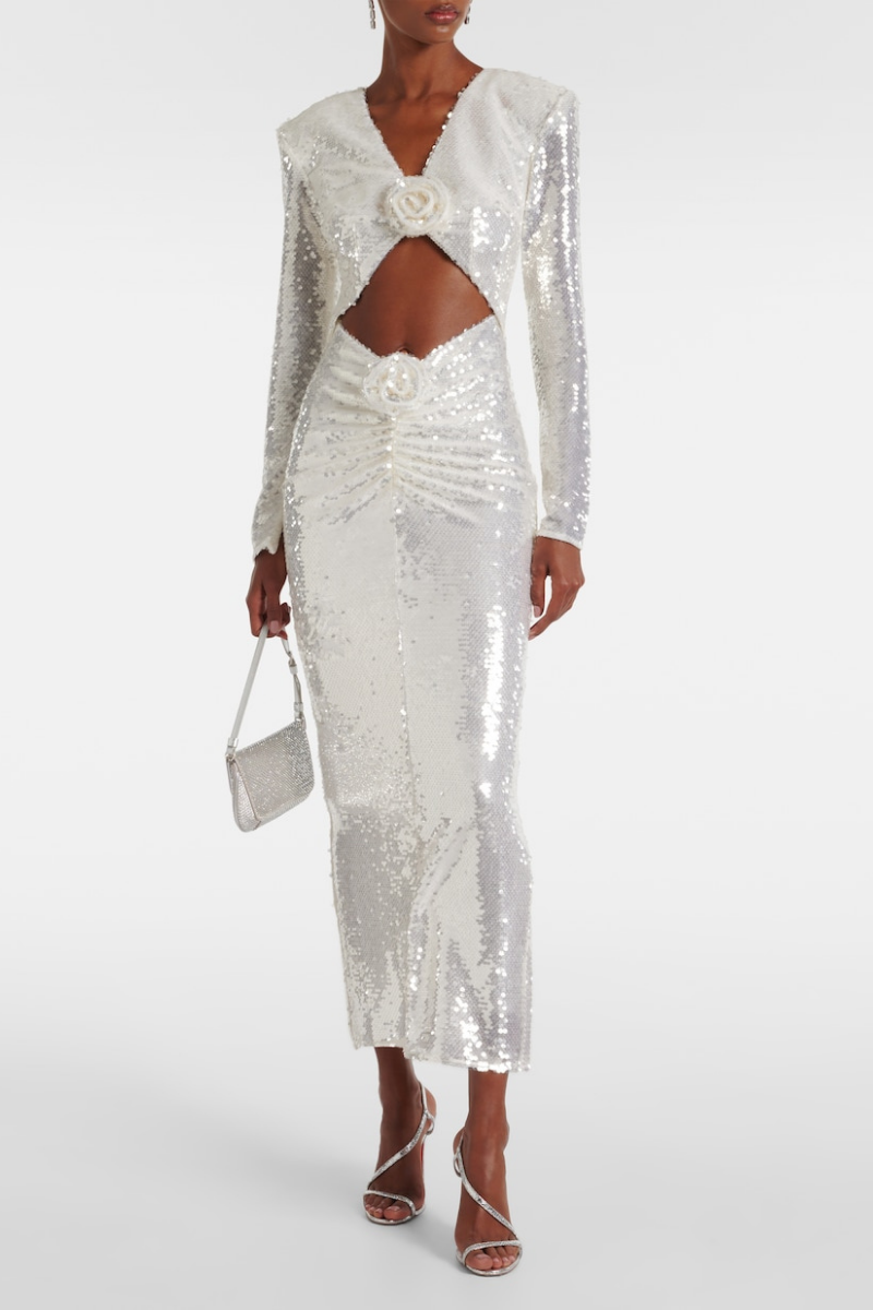 Gisella Sequin Cutout Maxi Dress