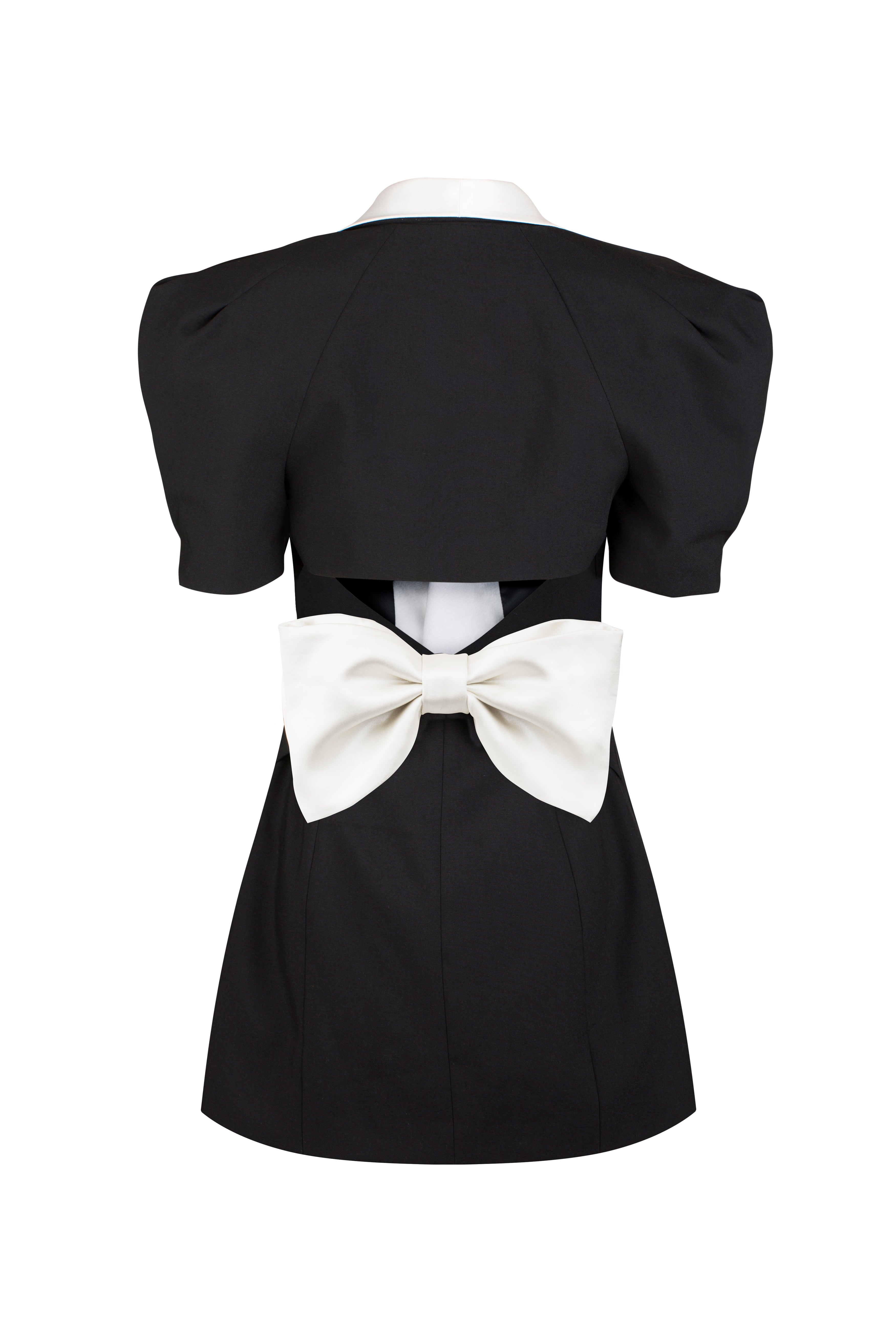 Estrella Contrast-Collar Mini Dress