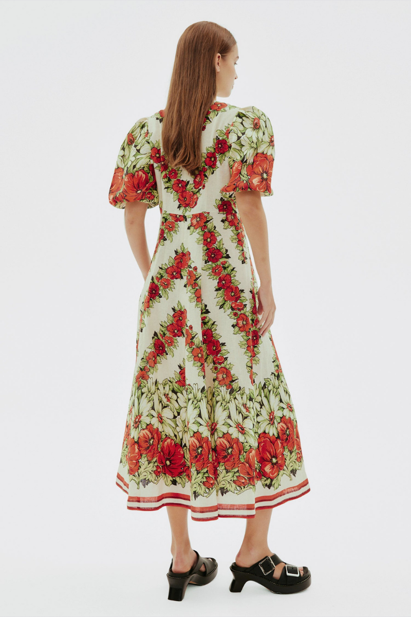 Seraphine Floral Puff Sleeve Maxi Dress