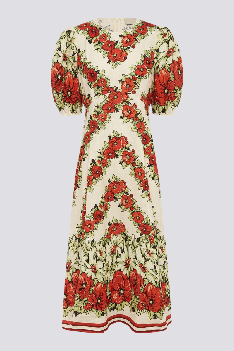Seraphine Floral Puff Sleeve Maxi Dress