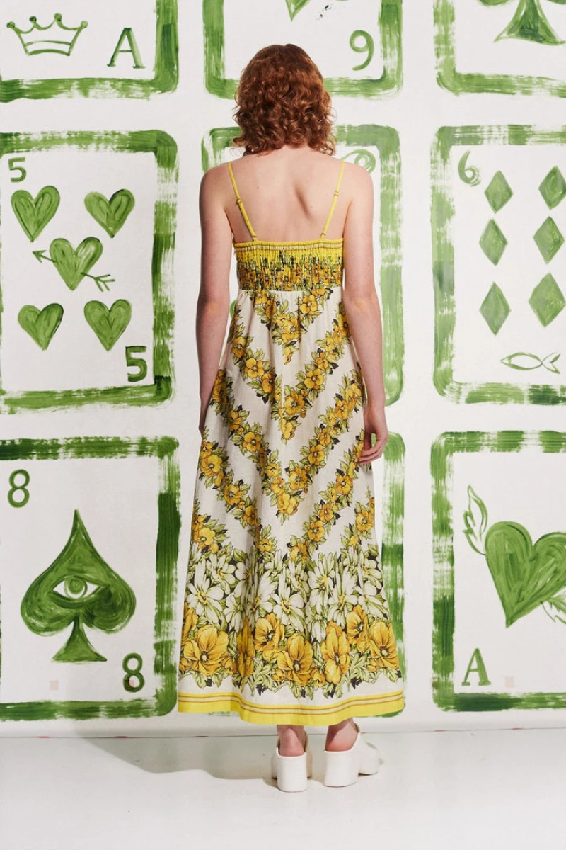 Delphine Floral Print Maxi Dress