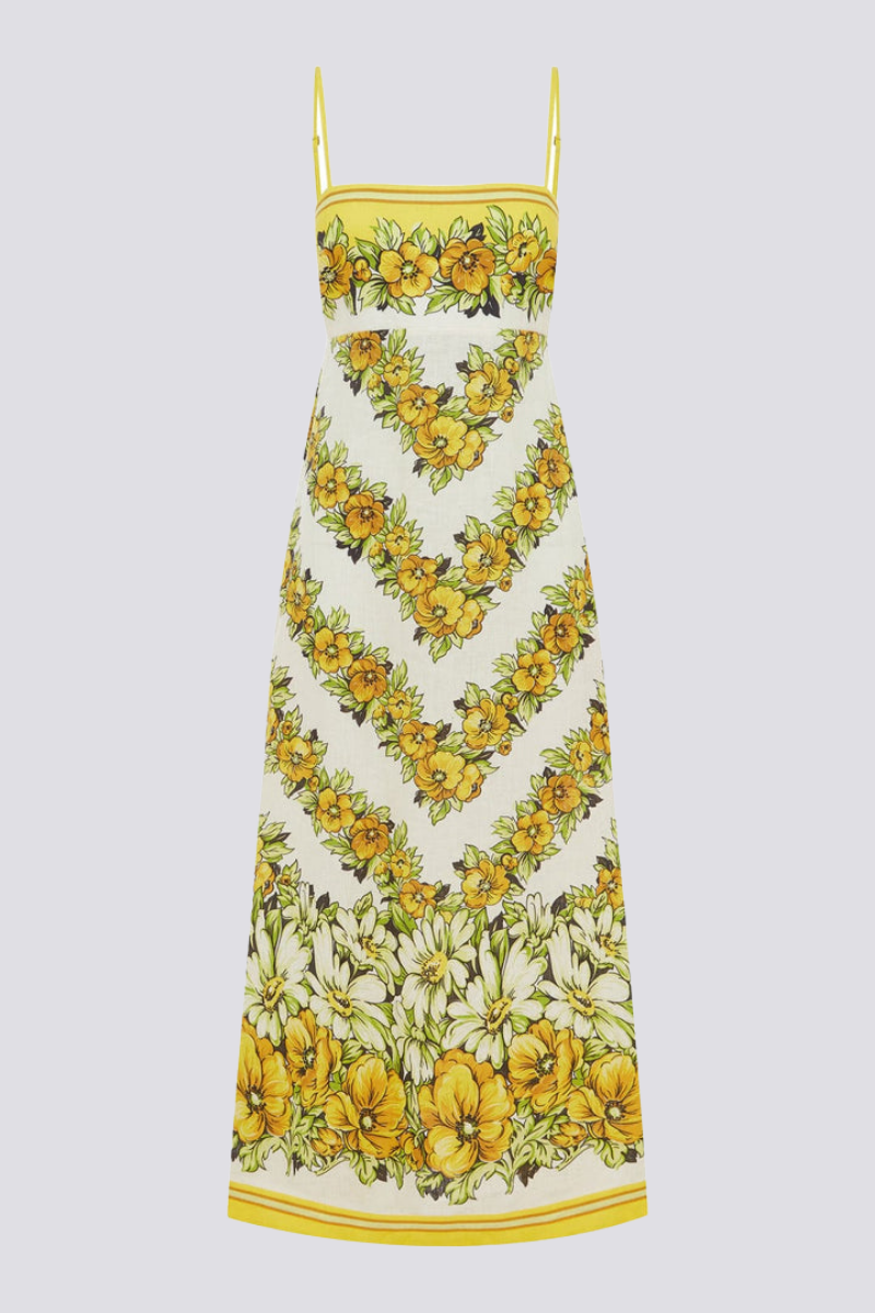 Delphine Floral Print Maxi Dress