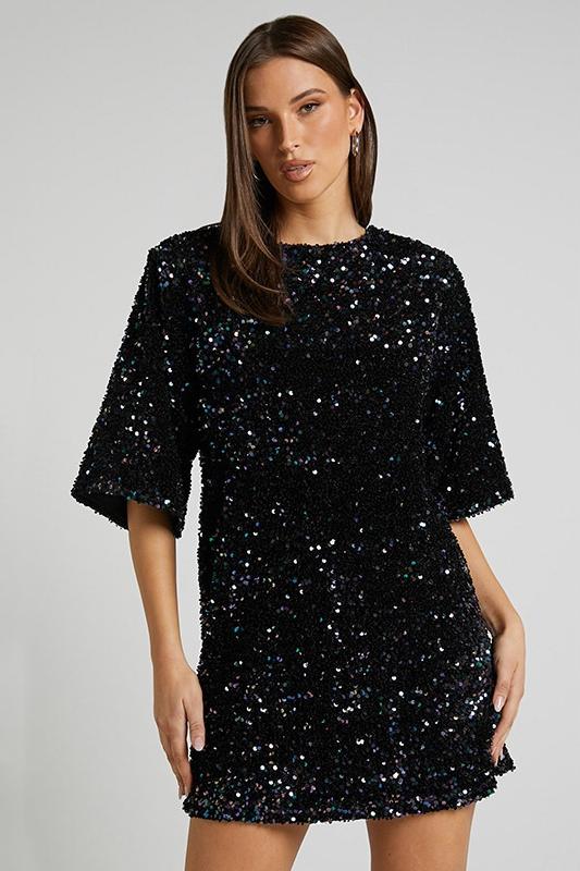 Melisande Sequin Backless Mini Dress