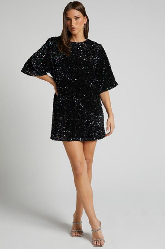 Melisande Sequin Backless Mini Dress