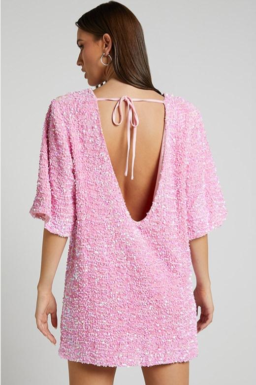 Melisande Sequin Backless Mini Dress