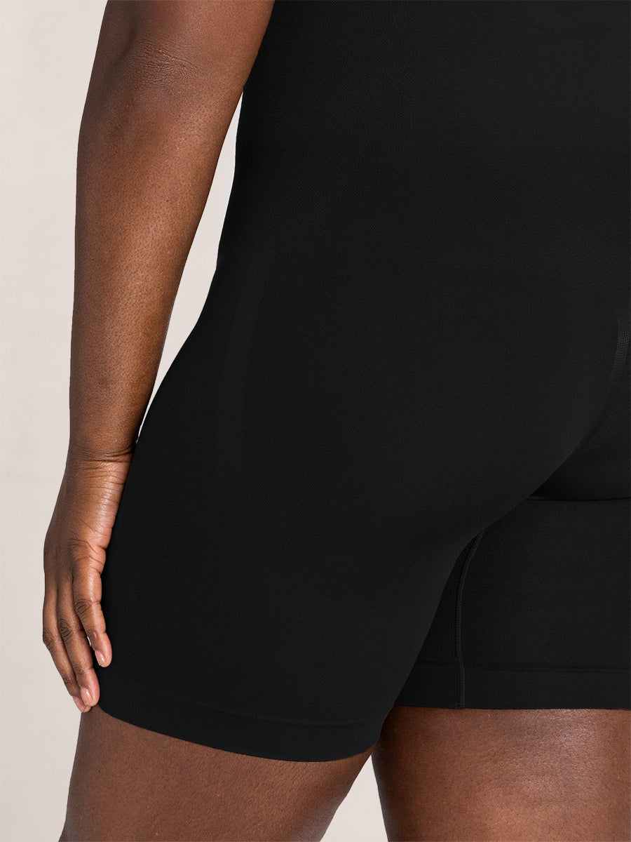 Adjustable Strap Mid-Thigh Shaping Bodysuit