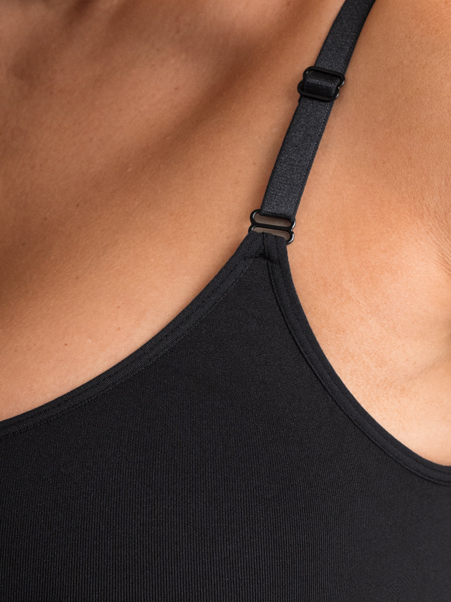 Adjustable Strap Mid-Thigh Shaping Bodysuit