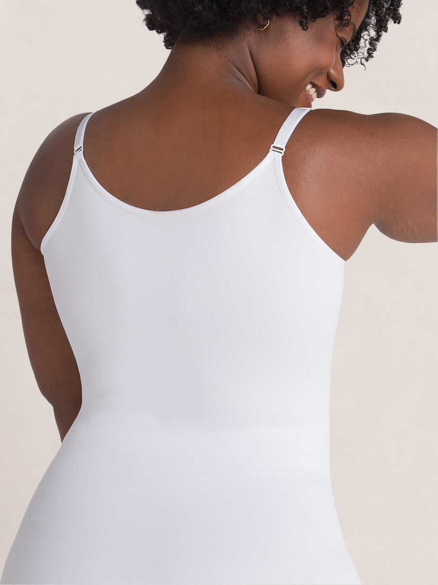 Adjustable Strap Mid-Thigh Shaping Bodysuit