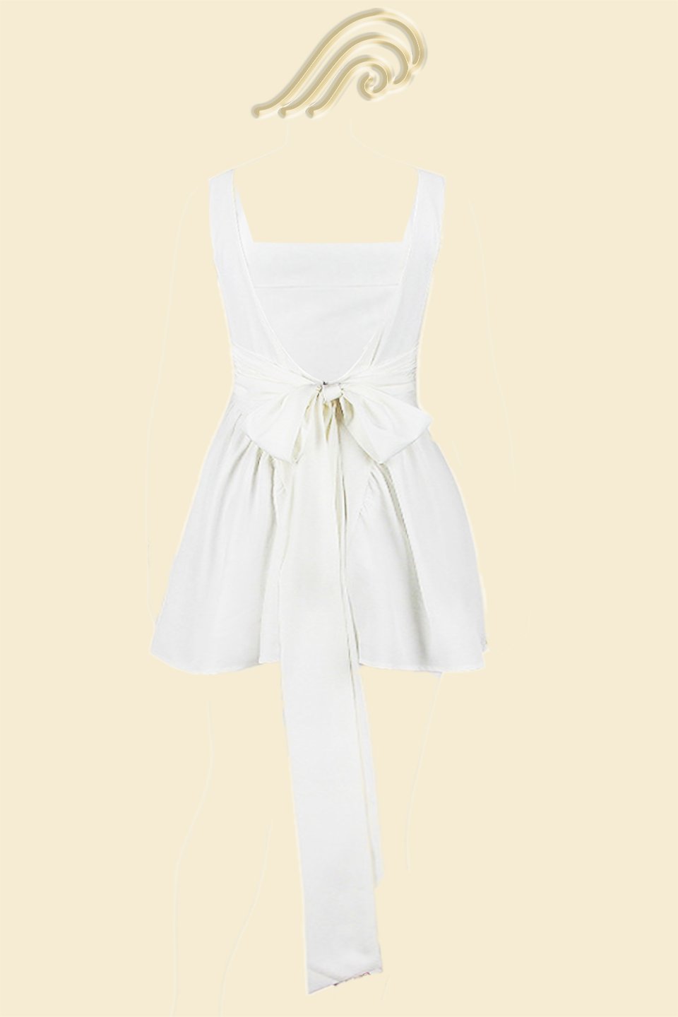 Isabeau Bow-Tie Backless Mini Dress