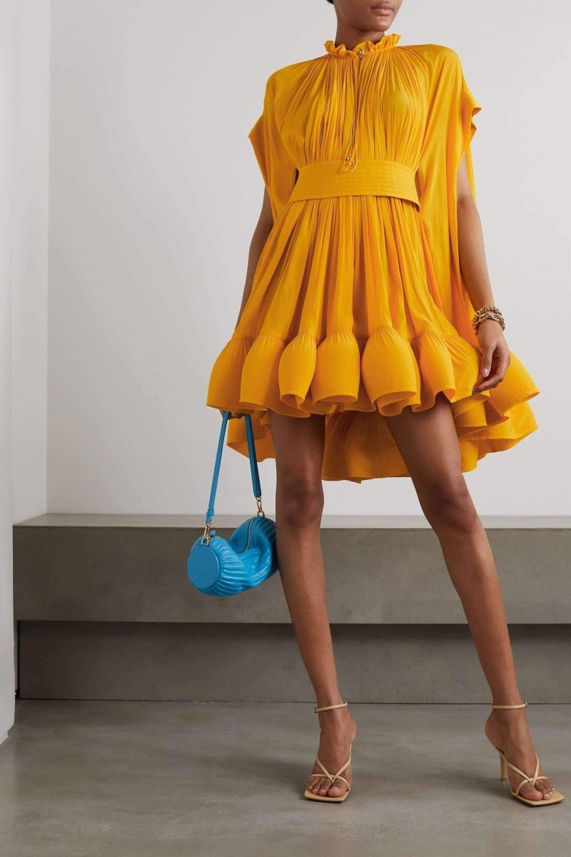 Annika High-Low Ruffle Mini Dress