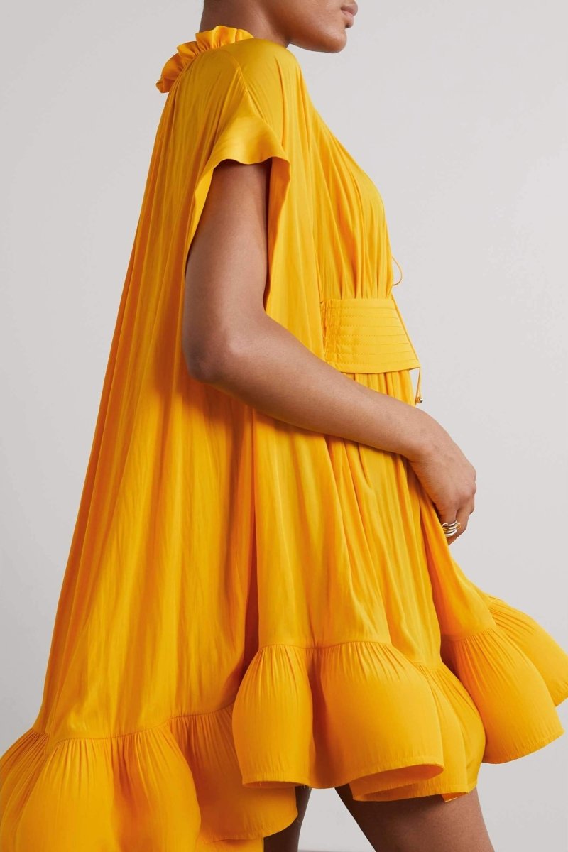 Annika High-Low Ruffle Mini Dress