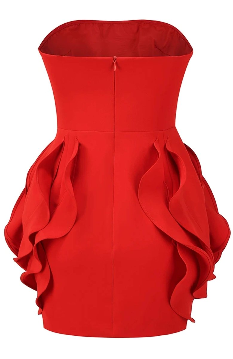 Renata Strapless Rose Mini Dress