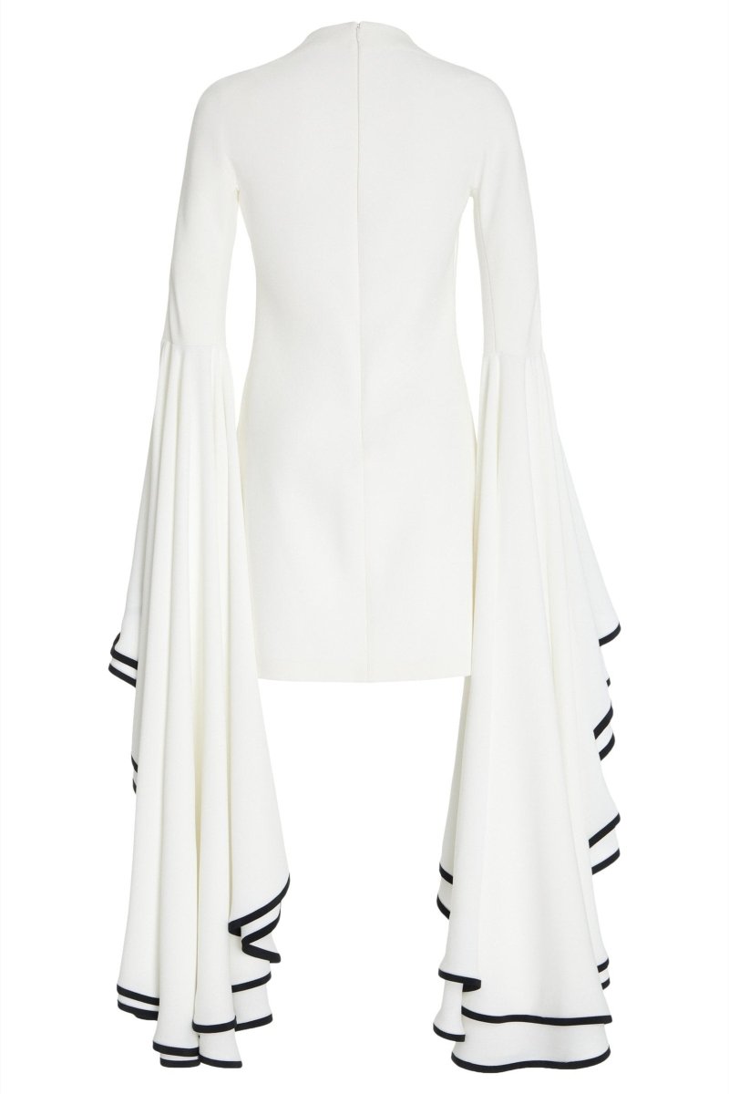 Sybilla Contrast-Ruffle Sleeve Mini Dress