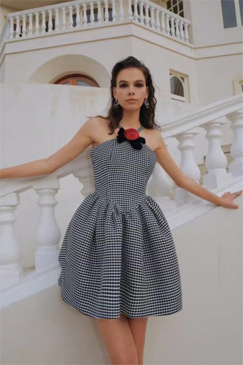 Marcelle Off-Shoulder Chiffon Mini Dress
