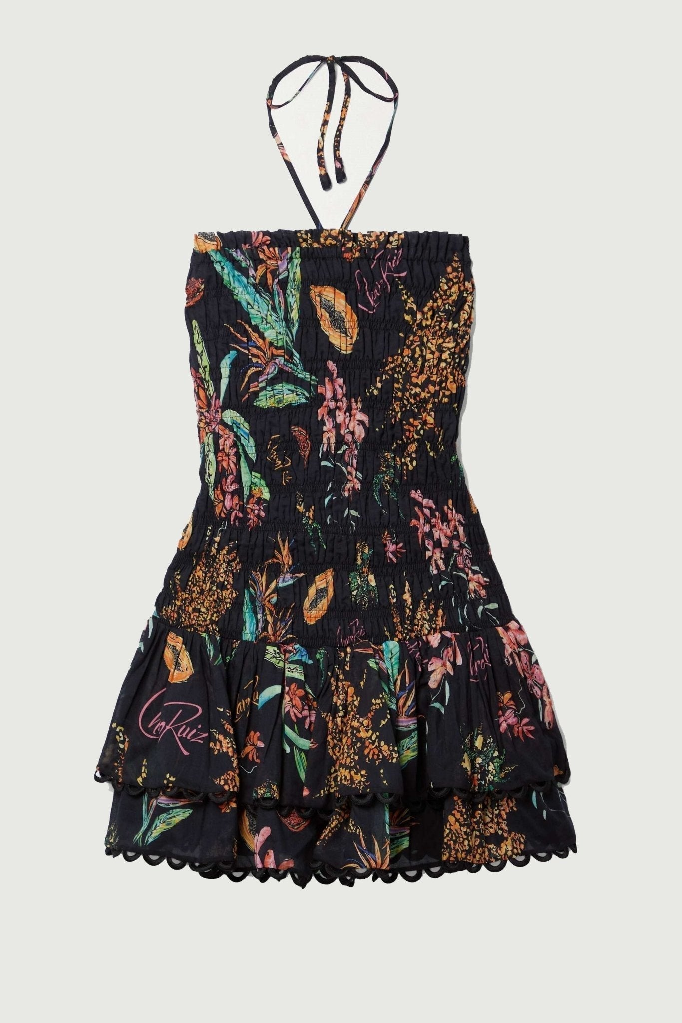Emanuelle Strapless Smocked Mini Dress